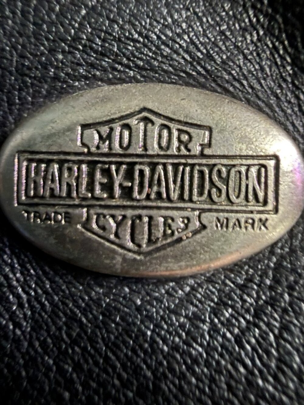 Harley-Davidson Men’s Black Genuine Leather Motorcycle Jacket – Medium - Picture 3 of 4